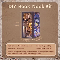 Tradeopia 3D Wooden Puzzle Nebula Common Room DIY Book Nook Kit