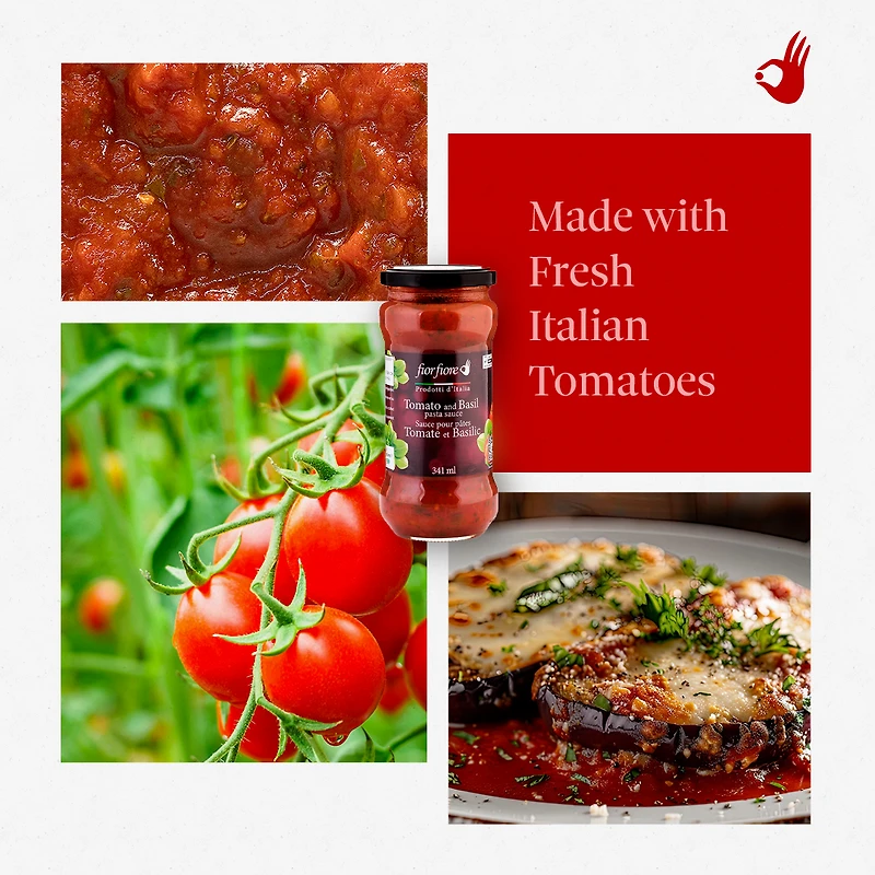 Fiorfiore Tomato with Basil Pasta Sauce 343ml, 343ml