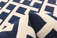 ECARPET Indoor/Outdoor for Balcony, Patio and Garden Villa Blue Rug