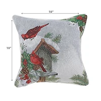 Coussin Tapisserie Nichoir Cardinal 18 X 18 - Lot De 2