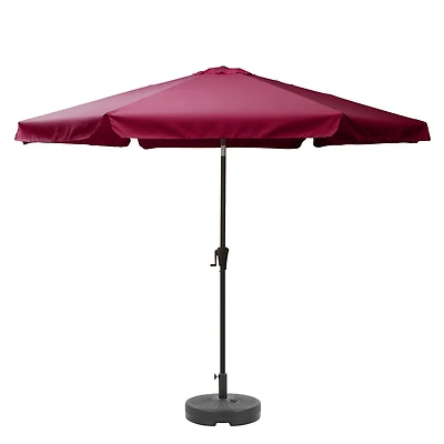 CorLiving 10ft Large Round, Market Outdoor Patio Umbrella with Side Flaps