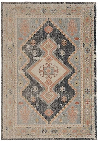 Tapis Grand Zéro Harlon ivoire & bleu de 5 pi x 7 pi 6 po