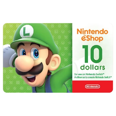 Nintendo eShop $10 Carte-Cadeau (Code Numérique)