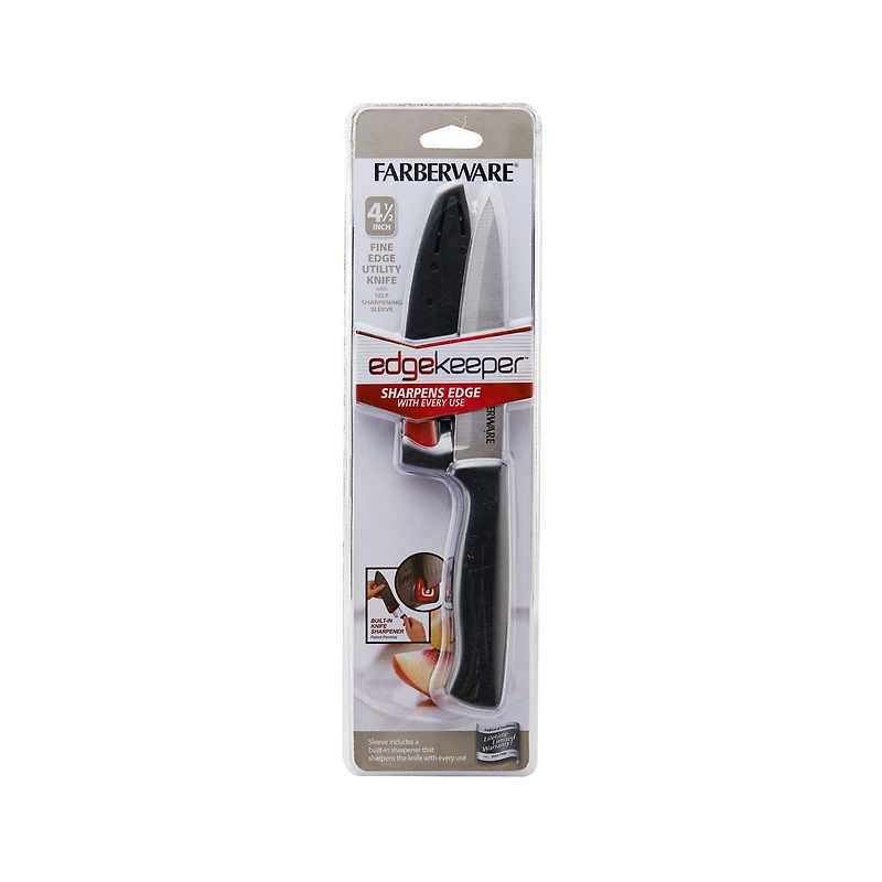 Farberware 4.5 Utility Knife with Self Sharpening Sleeve, Utility Knife