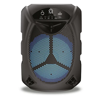 Haut-parleur Bluetooth 6.5 po True Wireless TWS de M avec lumières DEL - Noir