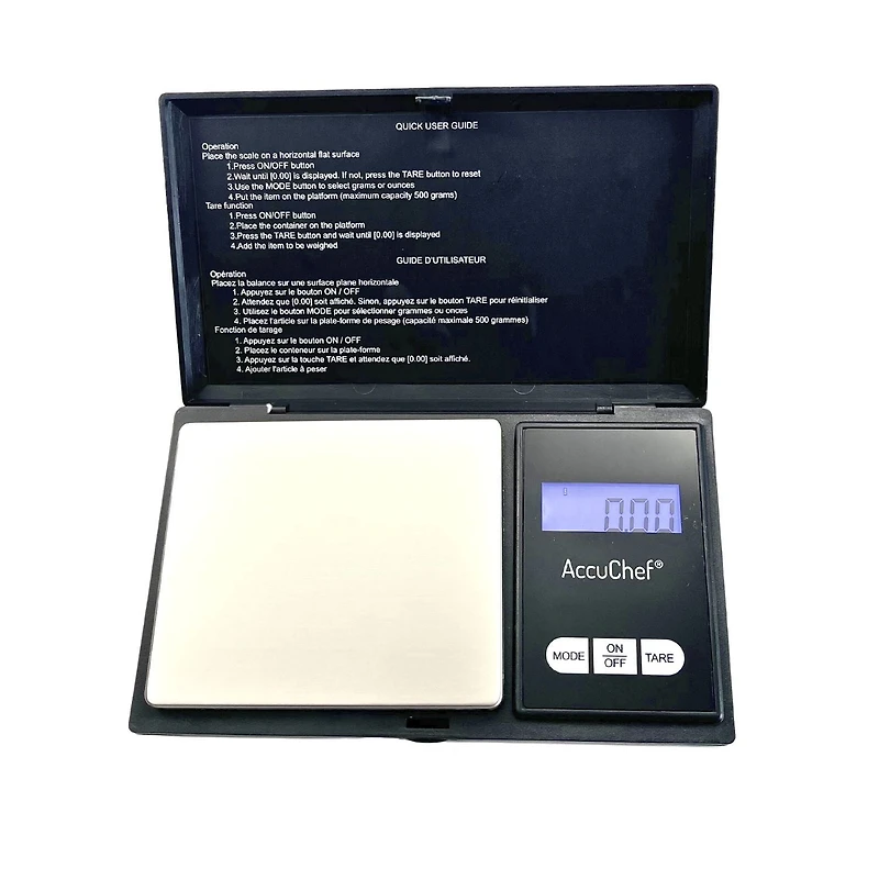 AccuChef Digital Diet Scale, Stainless Steel Weighing Platform, Model 2365
