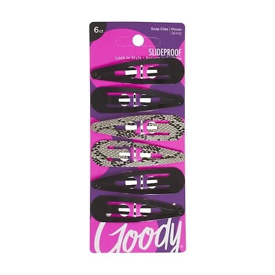 Goody Classics Clip contour moyen en forme de guépard - 6Ct. Goody Contour Clip