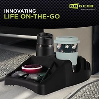 Console d'efficacité GoGear™, organiseur de véhicule à profil bas en plastique noir