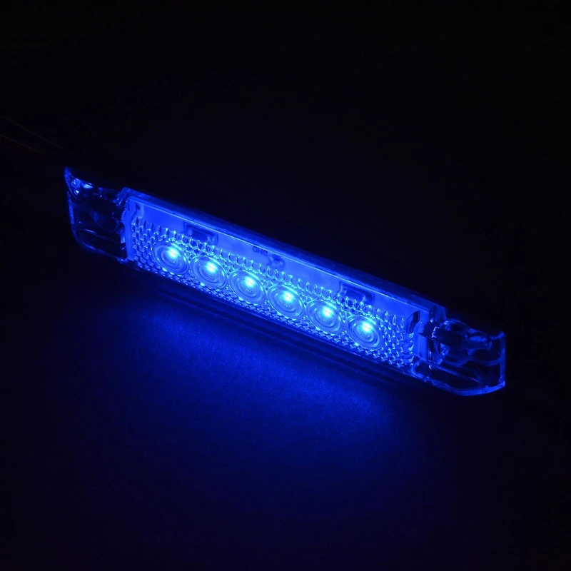 Blue Dog Marine Lumière LED bleue à profil bas de 10,2 cm pour bateaux, kayak de nuit, camping-cars et VTT, immergée dans l'eau et sans danger pour les environnements humides