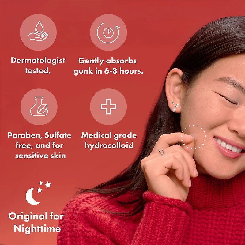 Hero Cosmetics Mighty Patch Original – Hydrocolloid Acne Patch, Overnight Acne Blemish & Zit Stickers for Sensitive Skin, 60ct