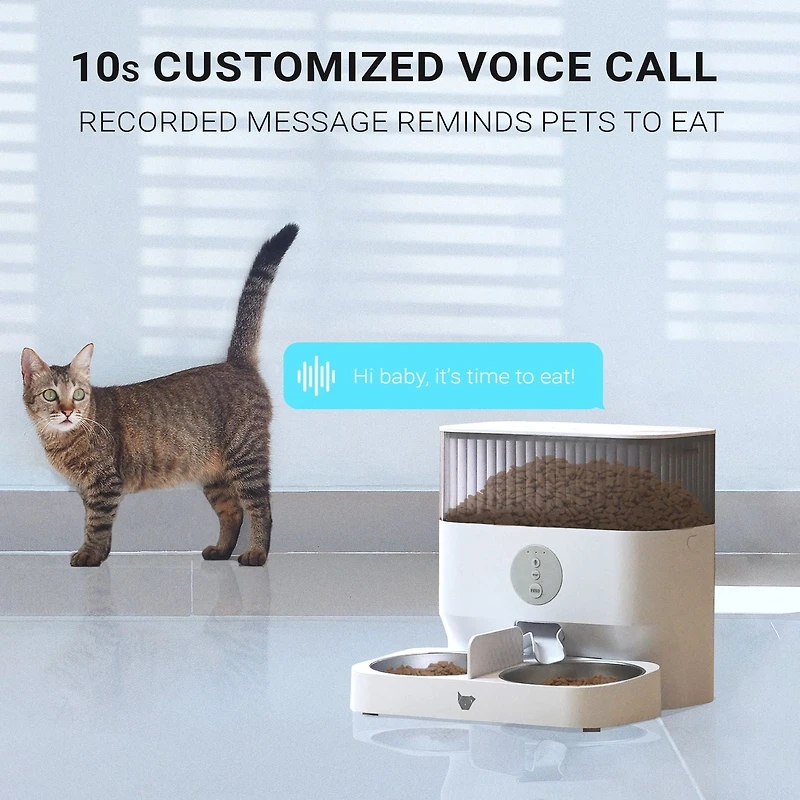 Instachew Purechew Mangeoire automatique double pour animaux de compagnie, séparateur à deux voies et double bol pour chats et chiens