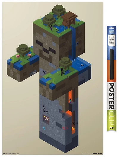 Minecraft - Zombie Swamp Wall Poster, 14.725" x 22.375" Framed