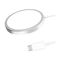 Chargeur CJ Tech rapide Magsafe sans fil 15 watts - Blanc
