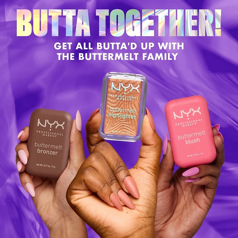 NYX Professional Makeup Buttermelt Highlighter, Powder Highlighter & Bronzer
