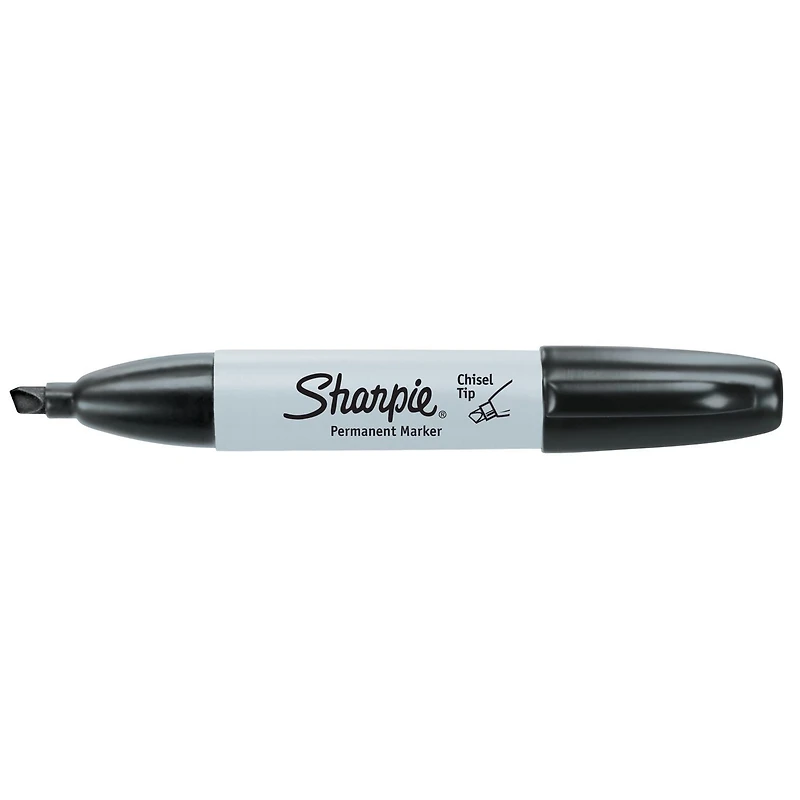 Sharpie Permanent Markers, Chisel Tip, Black, 2 Count