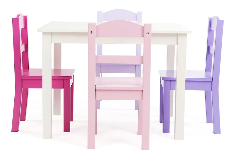 Humble Crew Ensemble table et 4 chaises en bois pour enfant