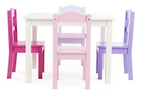 Humble Crew Ensemble table et 4 chaises en bois pour enfant