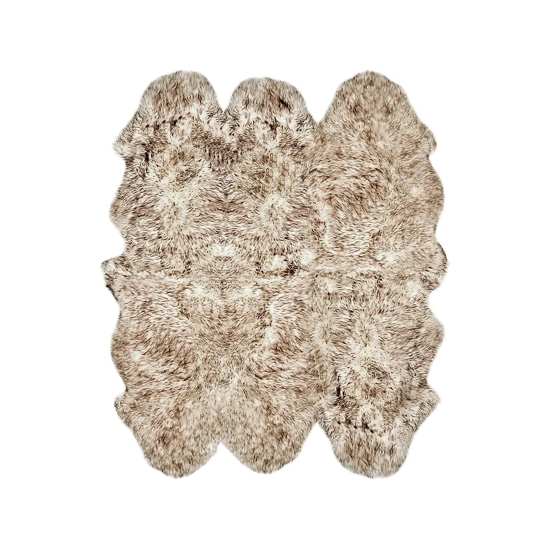 TAPIS SIX EN PEAU DE MOUTON NOUVELLE-ZÉLANDE 5'X 6'