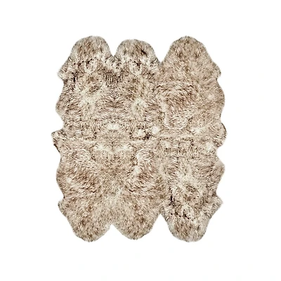 TAPIS SIX EN PEAU DE MOUTON NOUVELLE-ZÉLANDE 5'X 6'