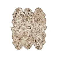 TAPIS SIX EN PEAU DE MOUTON NOUVELLE-ZÉLANDE 5'X 6'