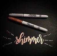 Marqueurs permanents métalliques Sharpie, pointe fine, or