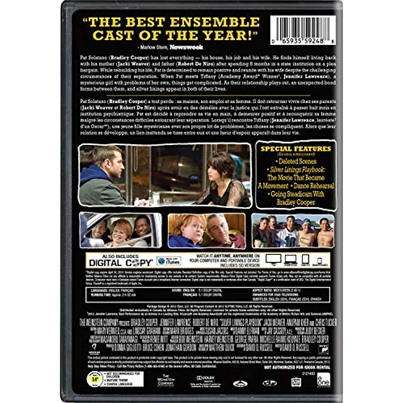 Silver Linings Playbook (DVD + Digital Copy) (Bilingual)