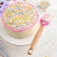 Spatule Way to Celebrate en Silicone de 12”, Oreilles de lapin, Rose