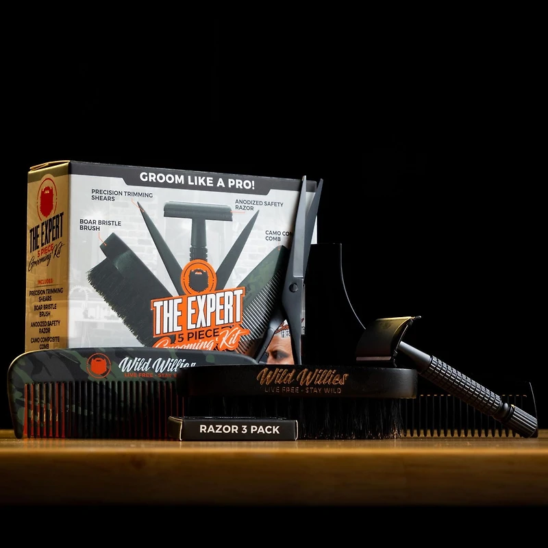 Wild Willies , The Expert Trousse de Soins pour la Barbe, Outils d'Entretien pour la Barbe, Trousse