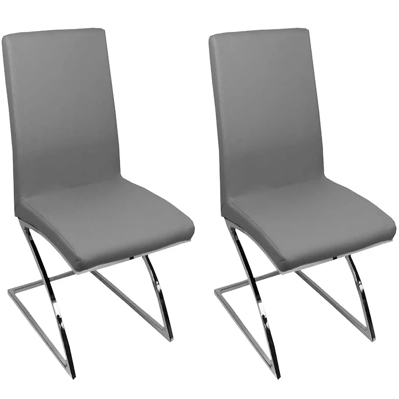 Chaise de salle à manger canadienne Monalisa gris (Ensemble de 2)