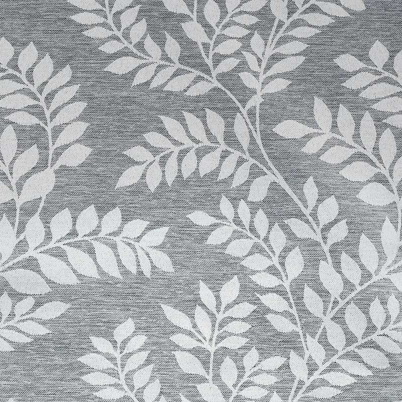 Loft Living Parrie, panneau de rideau à œillets jacquard à motif feuilles, 100% occultant 52" x 95", argent