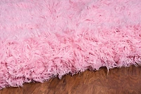 New Flokati 1400gr 8' x 10' Area Rug, Pastel Pink