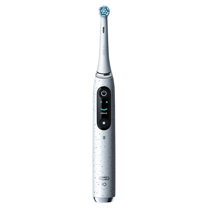 Brosse à dents électrique rechargeable Oral-B Série iO 10 avec brossettes de rechange Nettoyage optimal et brossettes de rechange Soins doux, blanc et chargeur