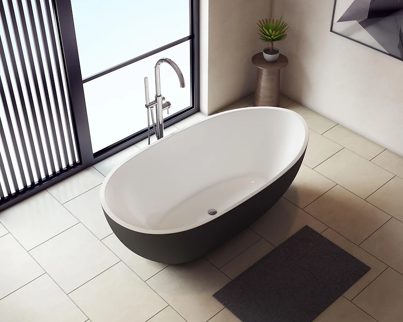 A&E Bath and Shower LAYLA BLACK-NF Bathtub
