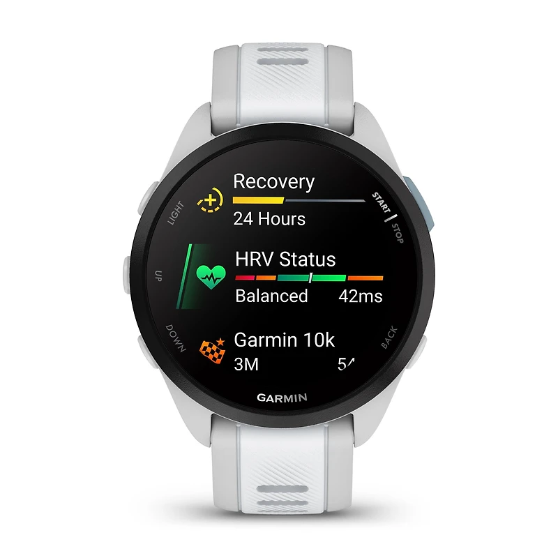 Garmin Forerunner 165 GPS Running Smartwatch and Fitness Tracker with Heart Rate - Mist Grey/Whitestone