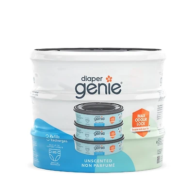 Diaper Genie Round Refills, Unscented, Odour Control