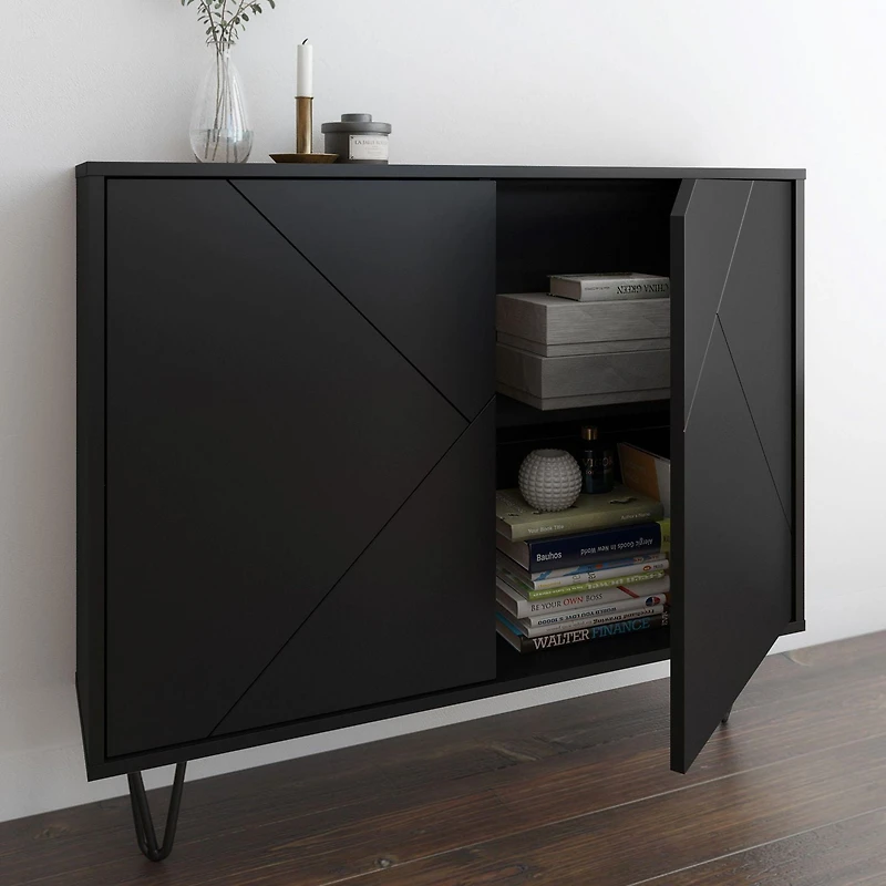 Nexera Console de rangement 2 portes Slim