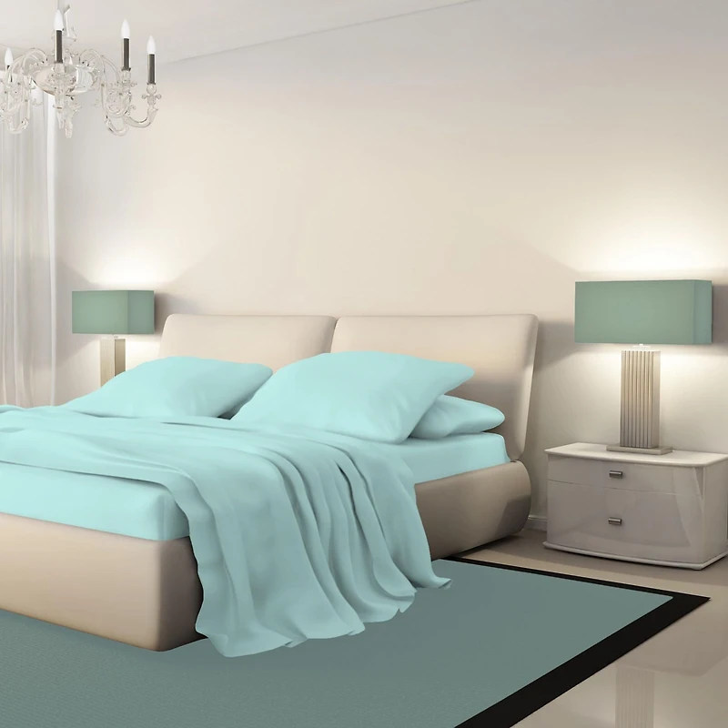 Ensembles de draps en flanelle de couleur unie Johnson Home