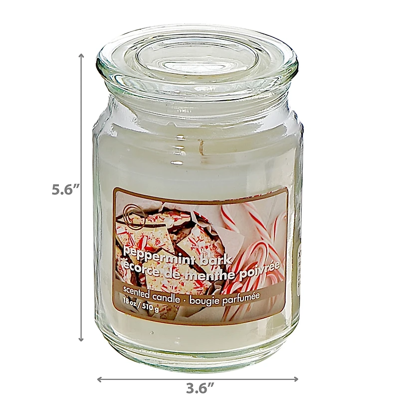 Bougie Parfumée En Pot De 18 Oz (Écorce De Menthe Poivrée) - Lot De 2