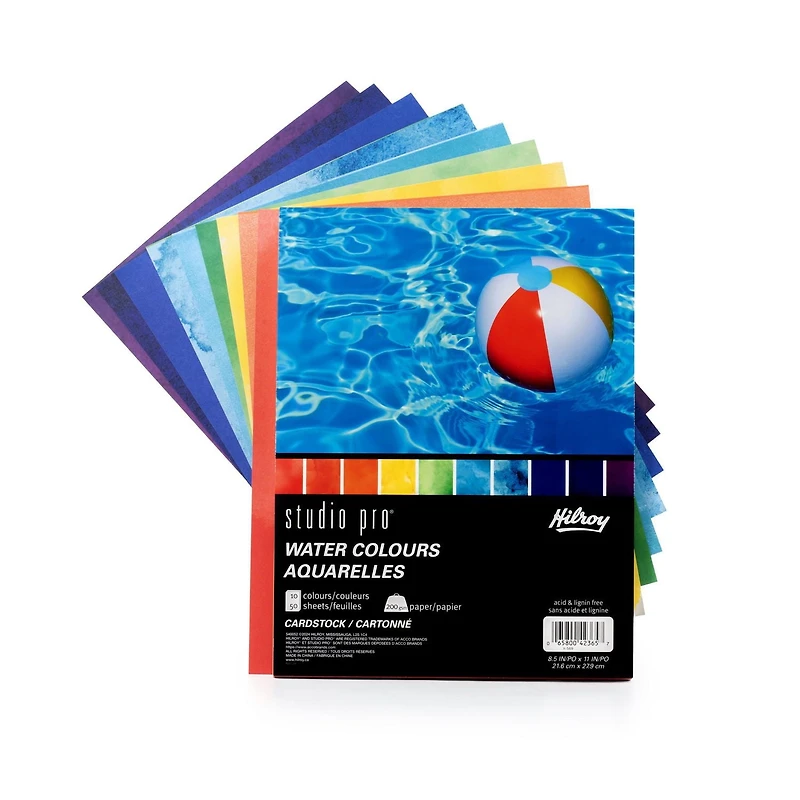 Papier cartonné aquarelle Hilroy® Studio Pro® 8,5 x 11, 50 un Papier cartonné