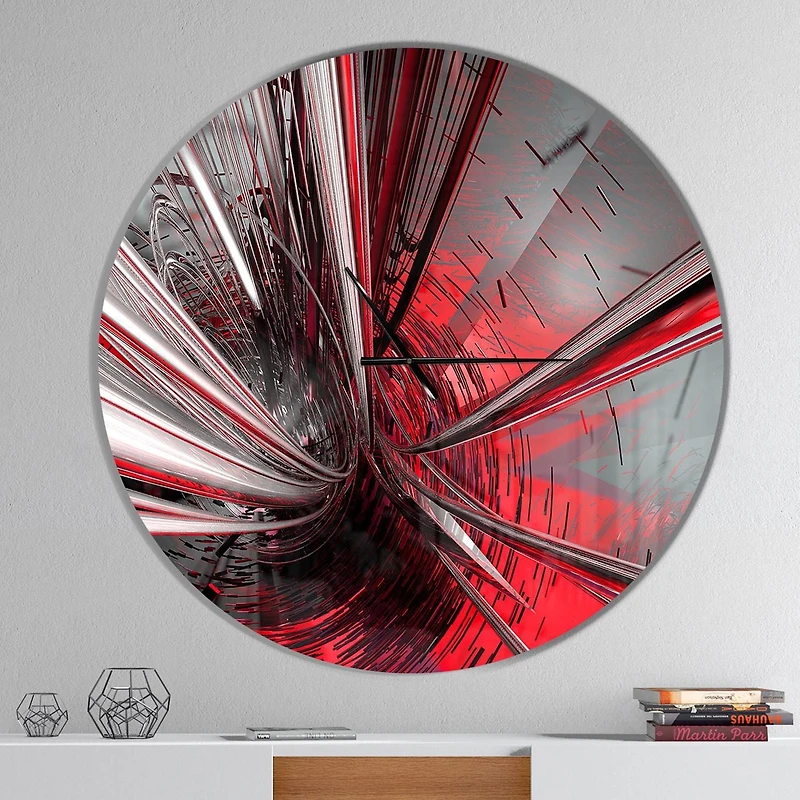Designart Fractal 3D Profondément au Milieu horloge murale