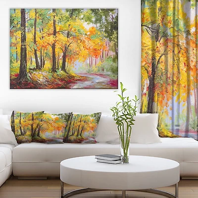 Impression sur toile « Colorful Autumn Forest » Design Art