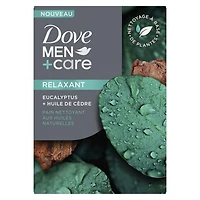 Dove Men+Care  Relaxing Eucalyptus Oil & Cedar Oil 4-in-1 Bar Plant Powered Cleansing Bar
