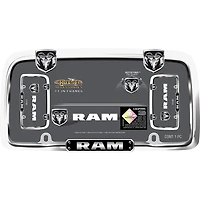 Cruiser Accessories Ram License Plate Frame, Chrome/Black
