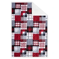 Safdie & Co. Premium Ultra Soft Oversized Quilted Throw Blanket Plaid Patchwork