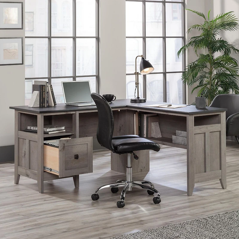 Sauder August Hill Bureau en L en Finition Mystic Oak