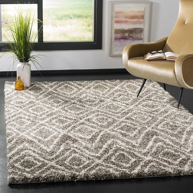 SAFAVIEH Hudson Augustine Geometric Shag Area Rug