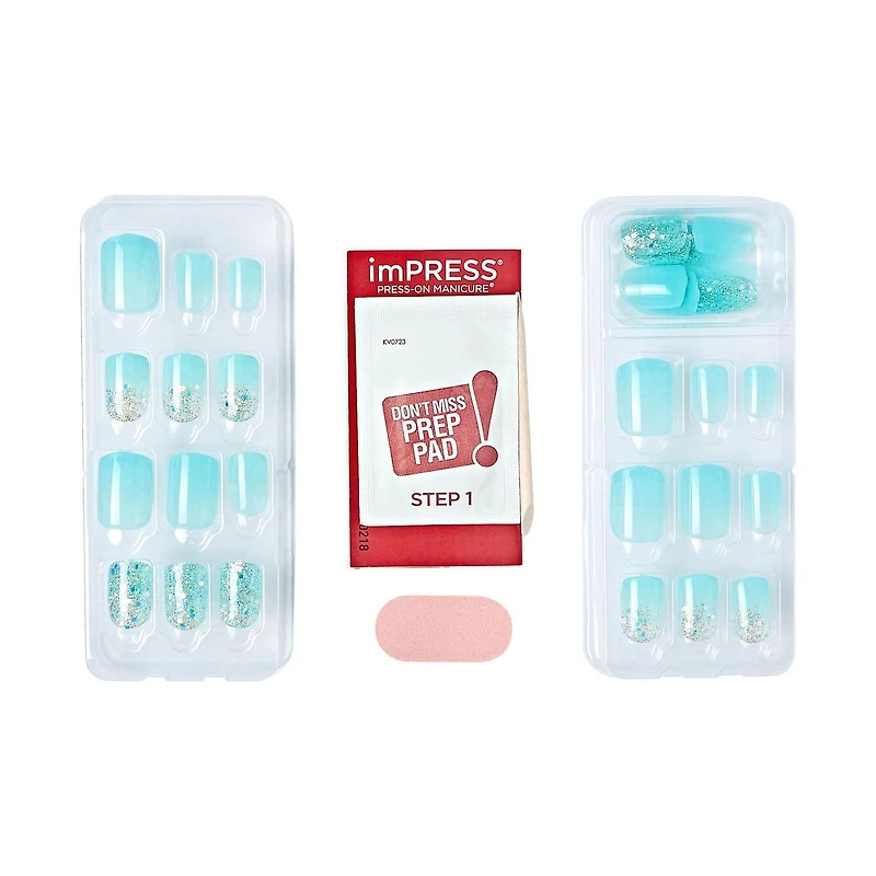 KISS ImPRESS Press-On - 30 faux ongles, courts Ongles à coller.