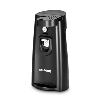 Art+Cook 3-in-1 Can & Bottle Opener and Knife Sharpener, Black