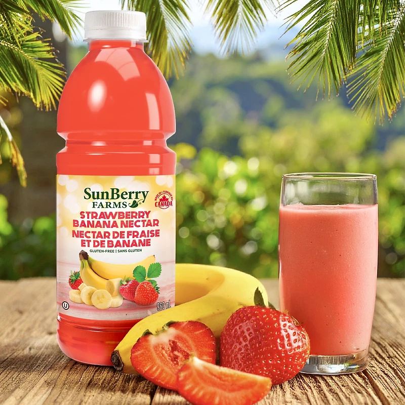 SunBerry Farms Strawberry Banana Nectar, 960 ml, Volume/Quantity - 960ml/1