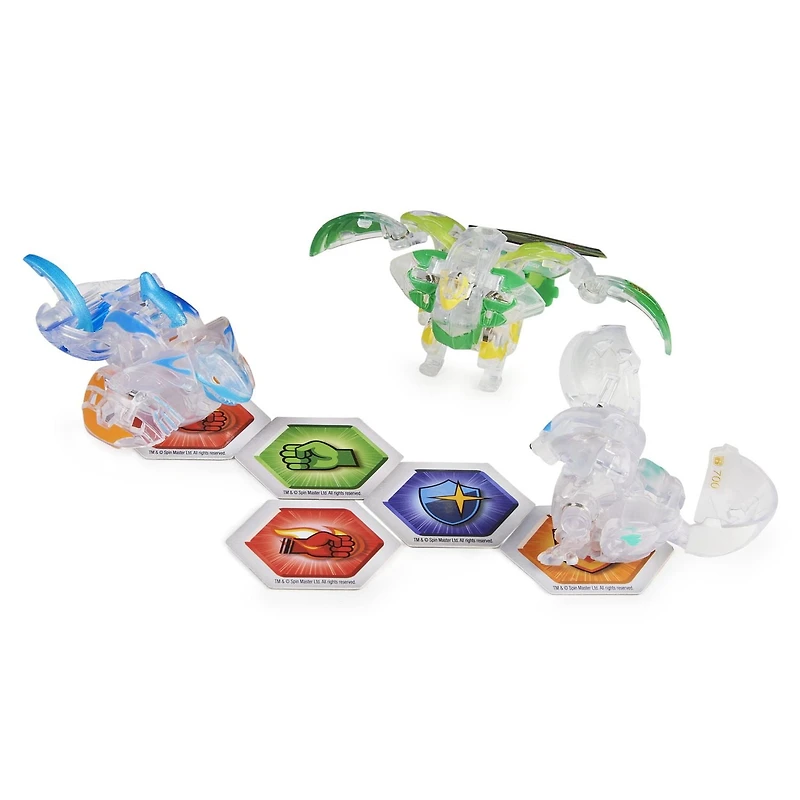 Starter Pack Bakugan, Coffret de 3, Diamond Falcron Ultra, Figurines articulées Geogan Rising à collectionner